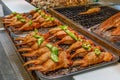 Chicken wings with sticky rice stuffed inside. Royalty Free Stock Photo