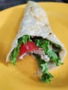 Chicken Wrap with veget