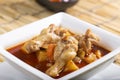 Chicken yellow curry on the bowl Royalty Free Stock Photo