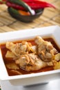 Chicken yellow curry on the bowl Royalty Free Stock Photo