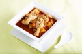 Chicken yellow curry on the plate Royalty Free Stock Photo