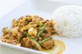 Chicken yellow curry powder stir Fried