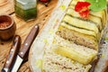 Chicken and zucchini terrine