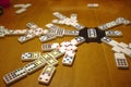 Chickenfoot domino game shown mid-game