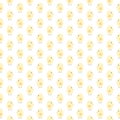 Seamless easter pattern. Vector pattern with yellow chickens. Cute little chicks on white background
