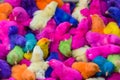 Chickens colored babies. A group of funny, colorful easter chicks Royalty Free Stock Photo