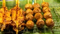 Chickens & meatballs bbq Royalty Free Stock Photo