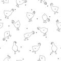 Chickens seamless print