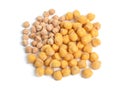 Chickpea or chick pea or Bengal gram, chhana, chana, garbanzo or garbanzo bean, or Egyptian pea. Isolated