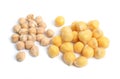 Chickpea or chick pea or Bengal gram, chhana, chana, garbanzo or garbanzo bean, or Egyptian pea. Isolated