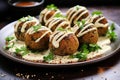 chickpea falafel balls with tahini sauce