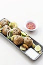 Chickpea falafel middle eastern food snack platter starter set