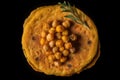 Chickpea Pancake, Socca Flatbread, Ceci Chilla Flat Bread, Besan Cheela, Abstract Generative AI Illustration