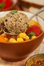 Chickpea Soup with Meatballs Royalty Free Stock Photo