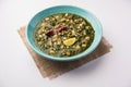 Chickpea Spinach Curry or Palak Chole Sabzi, Indian food