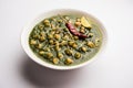 Chickpea Spinach Curry or Palak Chole Sabzi, Indian food