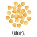 Chickpea for template farmer market design, label and packing. Natural energy protein organic super food