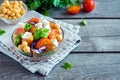 Chickpea and veggie salad