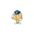 Chickpeas Cartoon character dressed as a Police officer