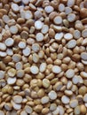 Chickpeas or chana dal or split pluse close-up