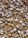 Chickpeas or chana dal or split pluse close-up