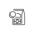 Chickpeas Pack line icon