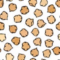 Chickpeas Seamless Endless Background. Arabic Israel Vegetarian Healthy Fast Food. Jewish Street Food. Realistic Hand Drawn Illust