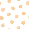 Chickpeas seamless pattern. Vector hand drawn illustration.