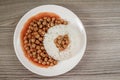 Chickpeas Served With Rice Royalty Free Stock Photo