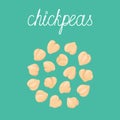 Chickpeas. Vector hand drawn illustration.