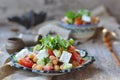 Chickpeas and vegetebles salad. Royalty Free Stock Photo