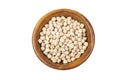 Chickpeas on white background