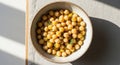 Chickpeas in White Bowl Royalty Free Stock Photo