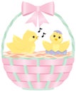 Chicks in an Easter Basket