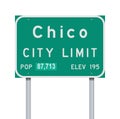 Chico City Limit road sign