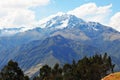 Chicon is a mountain in the Urubamba mountain range in the Andes of Peru, the Cusco Region, Calca Province, Calca District and in Royalty Free Stock Photo