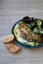 Chicory and Cheese Frittata Royalty Free Stock Photo