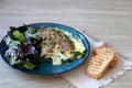 Chicory and Cheese Frittata Royalty Free Stock Photo