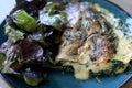 Chicory and Cheese Frittata Royalty Free Stock Photo