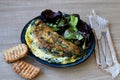 Chicory and Cheese Frittata Royalty Free Stock Photo