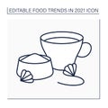 Chicory drink line icon