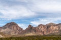Chicos mountains along Ross Maxwell scenic drive Royalty Free Stock Photo