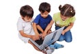 Chidren activities on laptop