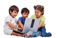 Chidren activities on laptop