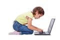 Chidren activities on laptop