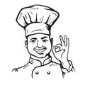 Chief-cooker. vector cartoon