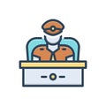 Color illustration icon for Chief, supervisor and superintendent