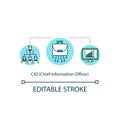 Chief information officer concept icon