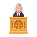 The chief judge of the tribunal pronounces the sentence.