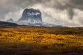 Chief Mountain in Autumn in Glacier National Park, Montana, USA Royalty Free Stock Photo